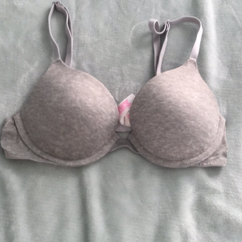 PINK gray wired bra